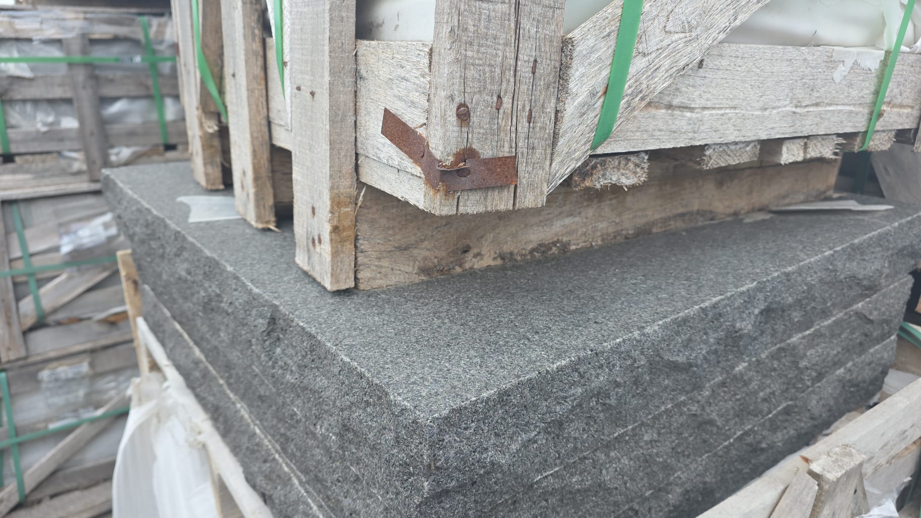Granite natural stone pillar cap option